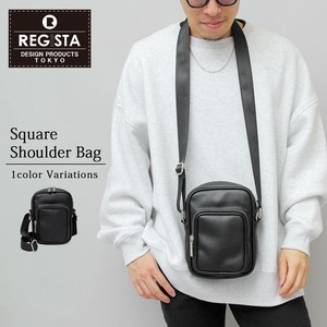 Eco Leather Square Mini Shoulder Bag Vertical Box type