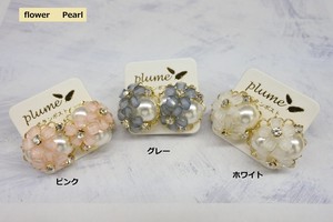 Pierced Earrings Titanium Post Cubic Zirconia Pearl 3 Colors