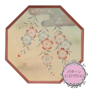 【トールペイント】古屋加江子パターンパケット｢桜の八角プラーク｣(アクリル)