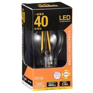 LED電球 フィラメント 一般電球形 E26 40W形相当 クリア 電球色 全方向 LDA4L C6