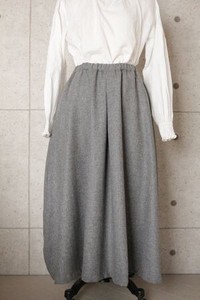 【2022秋冬】日本製 ウールエターミン前フレアー後ろバルーンスカート№821348