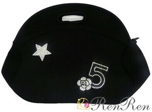 キラキラデコネオプレーンショルダー付きバッグL　ネオプレーン　デコ雑貨　キラキラ雑貨　斜め掛け　軽量