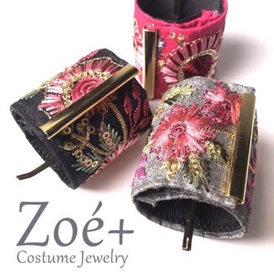 【ポニーフック】UHR-79 インド刺繍 スプリング ポニーテール ヘアーアクセサリー