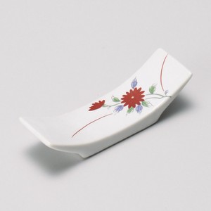 菊反型箸置き 陶器 日本製 美濃焼 カトラリーレスト