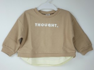 【秋冬】☆ムラ糸太番手天竺　裾切り替え　ワイドシルエット　長Tシャツ☆