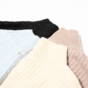Sweater/Knitwear Dolman Sleeve Pullover High-Neck