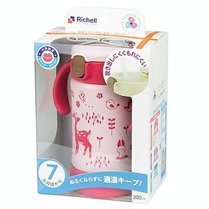 Richell Cold Insulation Straw Mug Pink