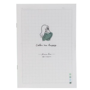 Grid Notebook Happiness B5 Study Notebook Milky Clear