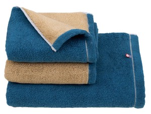 IMABARI TOWEL Half Bathing Towel Reversible Navy Beige