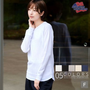 【レディース定番】ワッフルラグランクルーネック長袖Tシャツ（パック入）