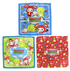 Character Maizen Sisters Napkin 3 Pcs Napkin Lunch Box Wrapping Cloth