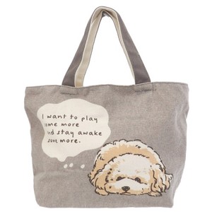 Lunch Tote Fastener Attached Mini Tote Poodle
