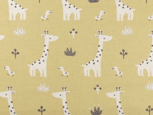 Fabric PETIDEPOME Giraffe Cotton Canvas Quilt