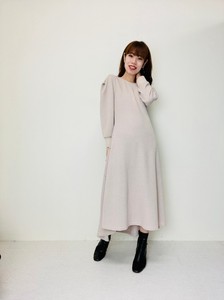 Casual Dress Tuck Sleeves One-piece Dress