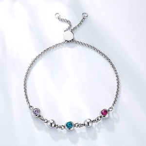 Ladies Titanium Crystal Bracelet