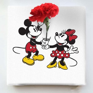 ミッキーマウスのIKEBANA 一輪挿し インテリア雑貨 アートパネル ミニーマウス カップル IKE-DSNY-2106-09