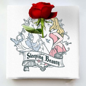 眠れる森の美女のIKEBANA 一輪挿し アートパネル ディズニープリンセス オーロラ姫 IKE-DSNY-2106-43
