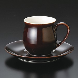 ≪メーカー取寄≫パルファンこげ茶釉コーヒー碗