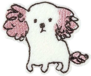 PETIDEPOME Sticker Iron Adhesion Applique Patch Toy Poodle
