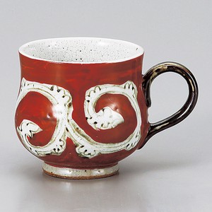 Arabesque Red Mug Hand-Painted