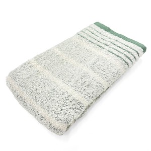 Organic Cotton Bathing Towel Towel Natural Green Border