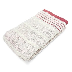 Organic Cotton Bathing Towel Towel Natural Red Border