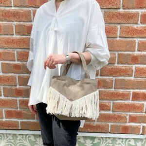 【SALE!!】キャンバスフリンジミニトートバッグ