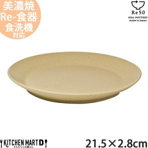 Mino ware Main Plate 21.5 x 2.8cm