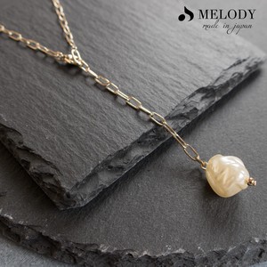 Gold Chain Pearl Necklace Pendant Long Jewelry Made in Japan