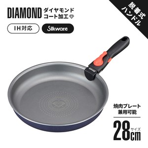 Grilled Plate Unisex Diamond Coat Frying Pan 2 8 cm