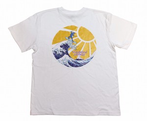 T-shirt (Offshore Wave & Frog), Yellow x White, a set of 5 pieces