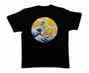 T-shirt (Offshore Wave & Frog), Yellow x Black, a set of 5 pieces