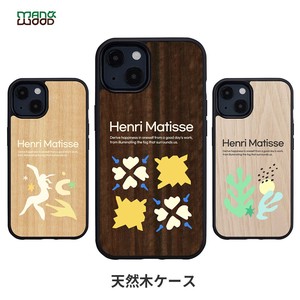 iPhone 13 ケース 天然木 バックカバー Man&Wood HENRI MATISSE 木製 背面カバー型 アイフォンケース