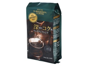 コーヒー川島 最高級豆深煎りコク マンデリンブレンド 粉 180g x12 【コーヒー】