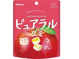 カバヤ ピュアラルグミ りんご 58g x8 【飴・グミ・ラムネ】