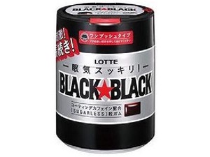 ロッテ ブラックブラック粒ワンプッシュボトル 140g x6　【ガム】
