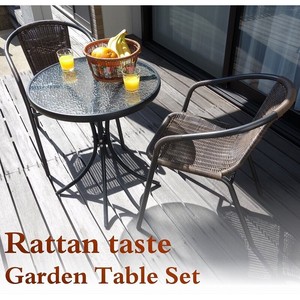 Garden Chair Glass Table