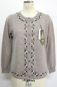 Cashmere 100% Flower Embroidery Cardigan Mongolia Cashmere 100% Use