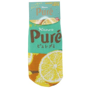 【靴下】ピュレグミ 抗菌防臭レディースソックス レモン