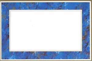 メッセージカード（封筒＆カード各6枚セット）「ブルーマーブル」母の日 バレンタイン