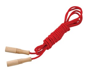 wood-patterned Long Jumping Rope Red