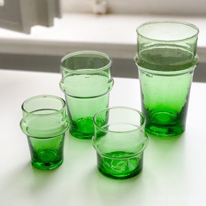 【予約販売】モロッコ製・リサイクルグラス グリーン //キッチン