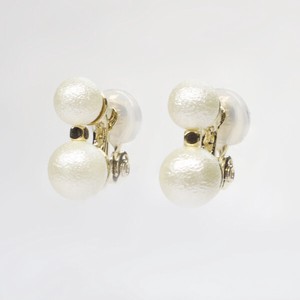 Clip-On Earrings Gold Post Cotton