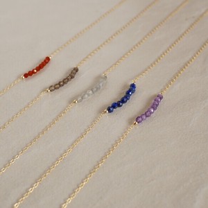 Made in Japan Natural stone Line Necklace