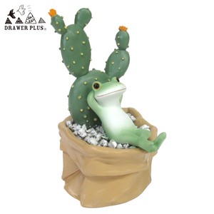 Ornament Copeau Prickly pear cactus & Frog