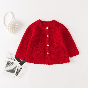 儿童罩衫/小外套  罩衫/开襟衫 红色