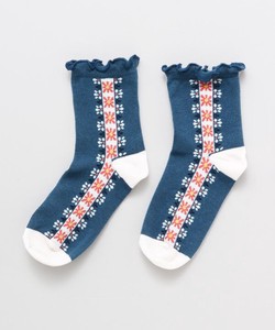 袜子 |短袜 褶边 日本制造