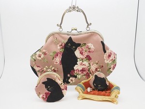 3-unit Set Coin Purse Bag Pouch Bag Charm Rose Cat Pink