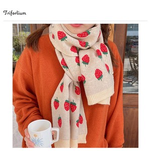 4 Colors Strawberry Knitted Stole