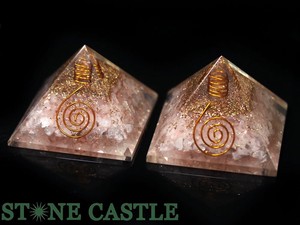 【置き石】ピラミッド オルゴナイト レイキマントラシンボル (約50〜70mm) タイプ2 (数量限定商品)